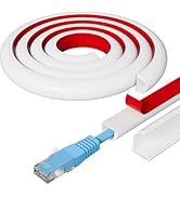 39" Side Buckle Cable Hider for 1 Cords,Extension Cord Covers for Wires On Wall,Adhesive Cord Hid...