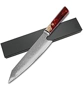 8 Inch Kiritsuke Knife Unique Stablized Wood Resin handle Damascus Vg10 67 Layers Japanese Stable...