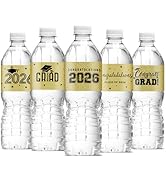 MASHAN 50 Pcs Class of 2026 Graduation Water Bottle Labels Party Decorations, Congrats Grad Water...