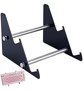 CRASPIRE Acrylic Keyboard Display Stand 2-Tier Portable Keyboard Display Shelf Black Display Keyb...