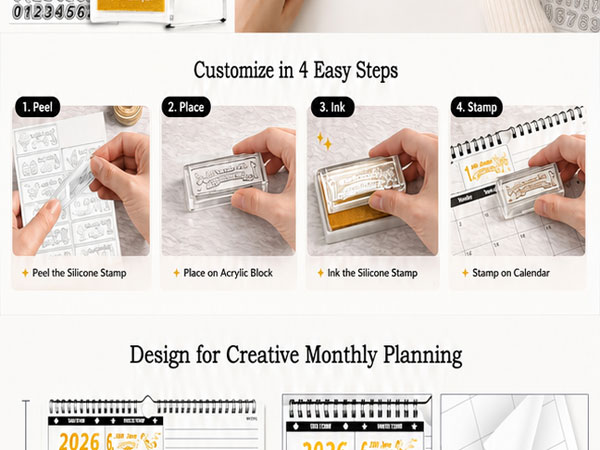 calendar planner calendar stamp calendar month stamp custom calendar customization