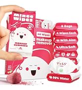Impossibly Compact Travel Makeup Remover Wipes - 99% Water and Aloe - Ultra Soft, Safe for Sensit...