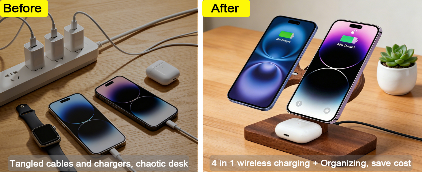 dual phone charging station dual magsafe charger stand 2 phone wireless charging station apple