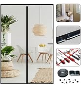 CHIYUNS Screen Door Mesh Magnetic Closure 48 x 96 inch, Self Closing Fiberglass Mosquito Net with...