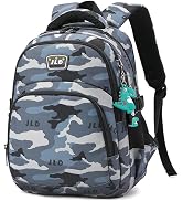 Camo Kids Backpacks for Boys, Water-resistant Camouflage Preschool Kindergarten Boys Backpacks Bo...
