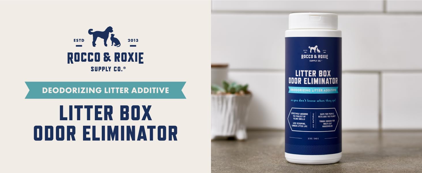 Rocco & Roxie Deodorizing Litter Additive Litter Box Odor Eliminator