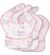 CIVARUA KIDS 3-Pack Waterproof Baby Bibs for Eating - Mess Proof Lightweight Toddler Feeding Bibs...