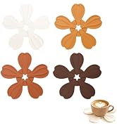 Silicone Trivet Coasters Set of 4 Pack, Vynusio Trivets for Hot Dishes Pans Pots Heat Resistant P...