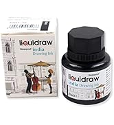 Liquidraw Black Drawing India Ink - 35 ml | Must-Have Artist Supply | Non-Toxic, Waterproof, Ligh...