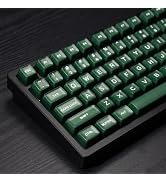 142 Keys PBT Doubleshot SA Keycaps Green Translucent Keycaps Set Fit for 61/64/87/104/108 Cherry ...
