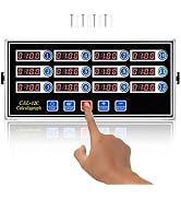 BEAMNOVA 12 Channels Digital Kitchen Timer for Cooking Loud Alarm Stainless Steel Clock Hours and...