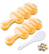 2Pcs Rice Ball Mold with Spatula - DIY Sushi Maker Rice Molds Mini Food Maker Ball Mold Kitchen T...