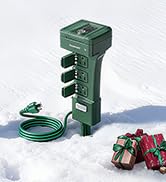 DEWENWILS Outdoor Power Stake Timer Waterproof, 100FT Range Remote Control Outlet Timer, 6 Ground...