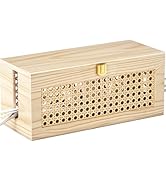 Cable Management Box, Cable Organizer Box Safe for Kids and Pets, 2 Open Slots Cords Hider Box to...