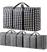 Heavy Duty Large Moving Bags, 162L Big Organizer Storage Bags With Durable Zipper, Water Resistan...
