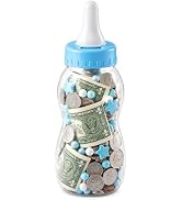 Homoyoyo Jumbo 11 Inch Baby Bottle Piggy Bank for Kids, Large Clear Plastic Money Jar Candy Conta...