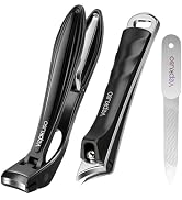 Vepkuso Nail Clippers&Toenail Clippers for Thick Nails for Seniors | Toe Nail Clippers Set for In...