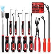 13 Pcs Precision Pick and Hook Tool Set with Clip Removal Plier Rivets Puller Fastener Remover Te...