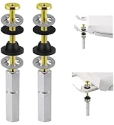 Hibbent 2 PCS Universal Toilet Seat Bolts Kit, Brass Bolts with Metal Nuts | Heavy Duty Solid Bra...