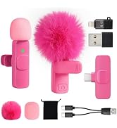 Mini Microphone for iphone Android Phone Tablet ipad PC, Usb C Wireless Lavalier Mic for Video Re...
