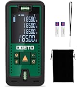 Laser Measure, Ogeto 165 Feet Digital Laser Distance Meter with 2 Bubble Levels,M/in/Ft Unit Swit...