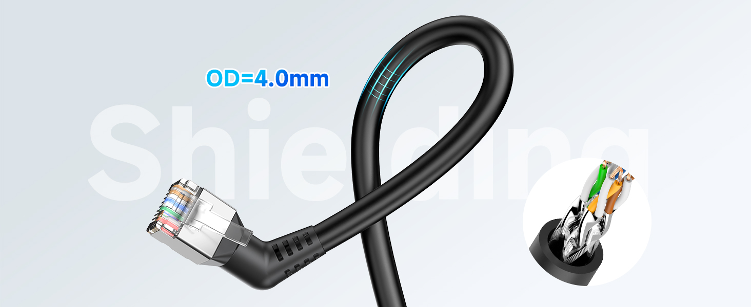10Gbps Rotatable Cat 6 Ethernet Cable