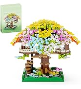 QISHOUTING Cherry Blossom Tree Building Set, 591PCS, Flowers Bonsai Tree Mini Blocks Kit for Adul...