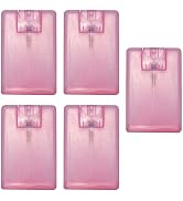 5Pcs Pink 20ml/ 0.67oz Card Type Spray Bottles Refillable Perfume Atomizer Container Portable Fin...