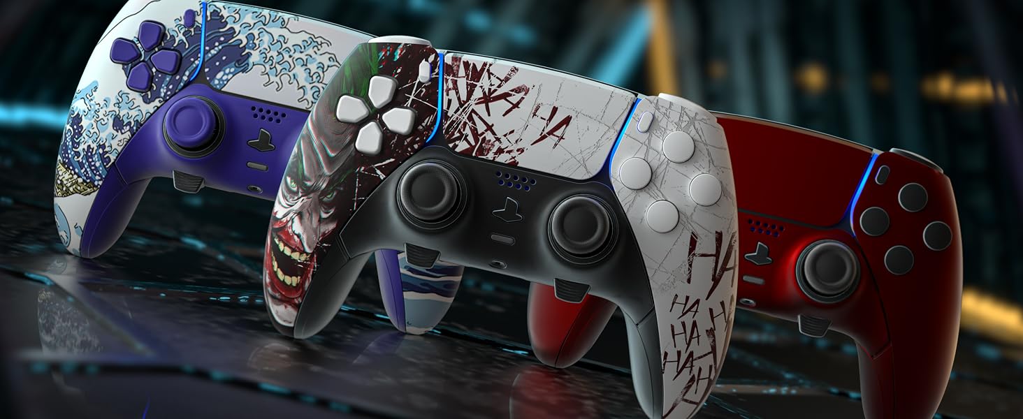 eXtremeRate Custom Replacement Shell Faceplate for PS5 Edge Controller Bottom Top Shell Case Cover