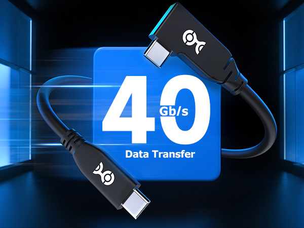 90 Degree Angled USB4 Cable