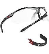 ROCKBROS Pickleball Photochromic Glasses Cycling Glasses with Removable Elasctic & Temple Band Su...