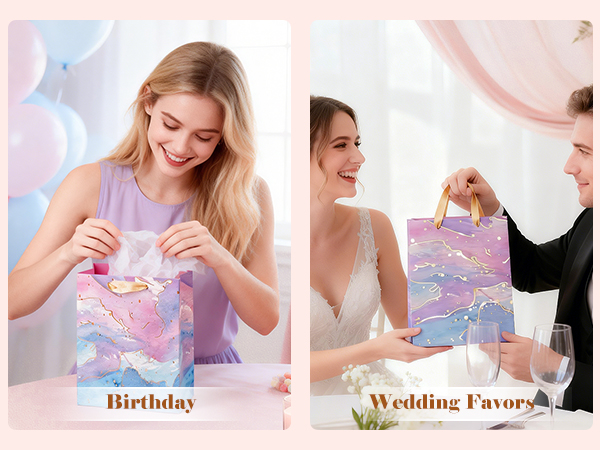 Marble Pattern Gift Bag