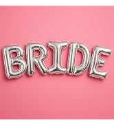 KatchOn, Giant Silver Bride Balloons - 40 Inch | Bachelorette Party Decorations | Silver Bride Ba...