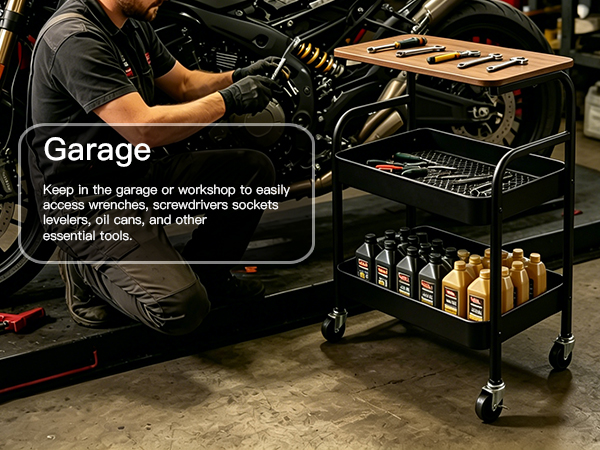 3-Tier Rolling Cart