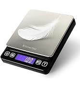 KitchenTour Mini Gram Scale for Coffee, Jewelry and Small Items, 500g x 0.01g Digital Pocket Scal...