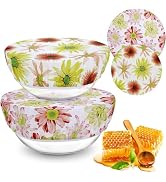 Revahope 2 Large Reusable Beeswax Bowl Covers for Bread Proofing, 10/12 Inch Elastic Beeswax Wrap...