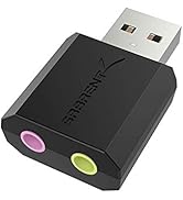 SABRENT USB External Stereo Sound Adapter for Windows and Mac. Plug and Play No Drivers Needed. (...