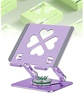 Axbima Tablet Stand for iPad,360° Rotating Desktop Holder - Aluminum Adjustable & Foldable Desk H...