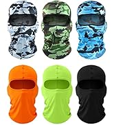 SATINIOR 6 Pcs Ski Mask Cover Balaclava Full Face Mask Summer Face Cover UV Windproof Balaclava f...