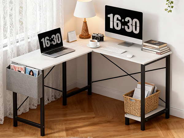 dumos l shaped gaming desk dumos small computer desk l desk for office l shape desk