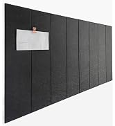 DECORITA Shiplap Felt Wall Tiles (8-Pack) - Large 24x6 Acoustic Pinboard & Sound Dampening Memo B...