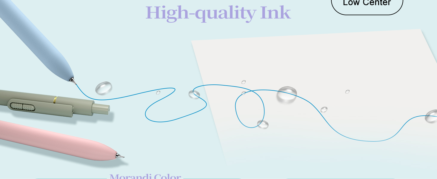 colorful ink pens