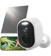 GNCC Solar Security Camera Wireless Outdoor, 2K Battery Powered Camera with Solar Panel, 5G&2.4GH...