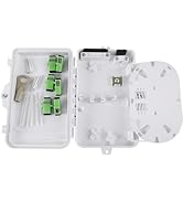 Eardion 6 Core Fiber Distribution Box, 6 Port FTTH Fiber Distribution Box Splitter Box- Fiber Opt...