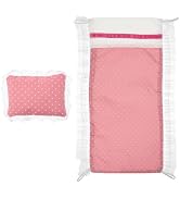 Dollhouse Bedding Set, 2 Piece with Pillows Mattress Realistic Bedroom Accessories for 1/12 Scale...