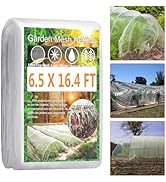 Fippy Garden Netting Pest Barrier, 6.5 X 16.4FT Insect Netting for Garden Raised Beds, Garden Bug...
