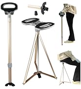 PLOGGING Walking Cane with Seat Folding Lightweight, Portable Cane Seat with Carry Bag, Walking S...