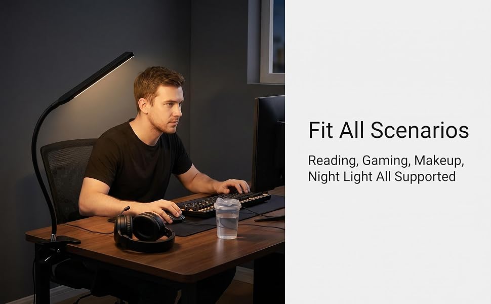 Wide rectangular beam covers entire book or keyboard. Even illumination, no dark corners.
