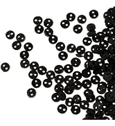 50PCS Black Mini Buttons for DIY Doll Clothes, Round Mini Tiny Buttons, Doll Clothes Scrapbooking...