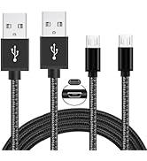 FWCLO Micro USB Cable, 2 Pack 6.6FT, Fast Charging Cable, High Speed Android Charging Cable, Andr...